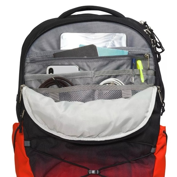 THE NORTH FACE Borealis Commuter Laptop Backpack Fiery Red Dip Dye Large Prin - Picture 3 of 5